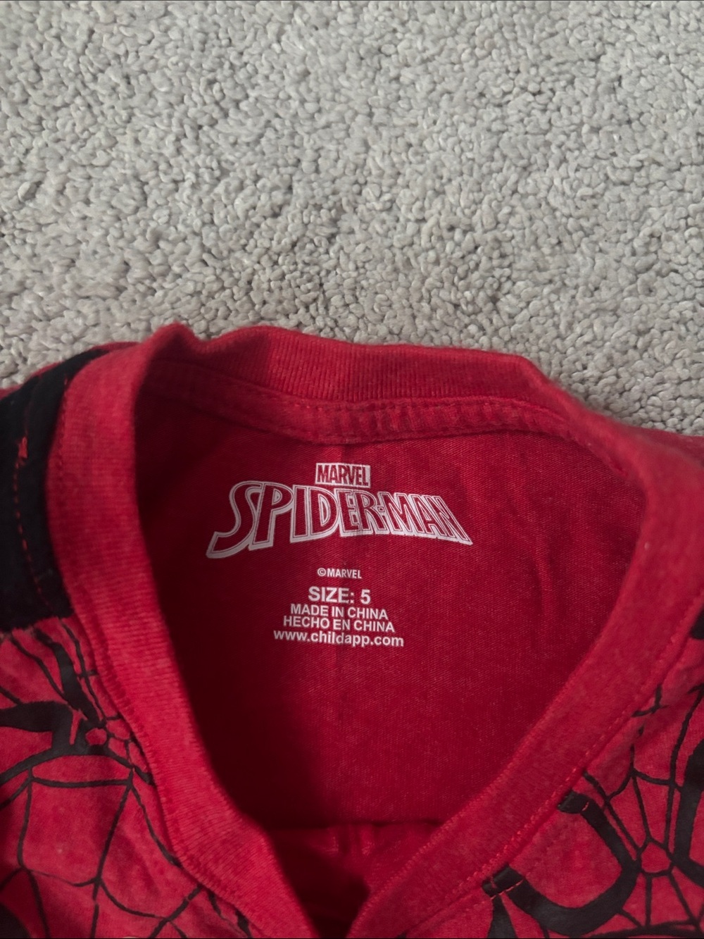 Marvel Spider-Man Red and Black Graphic Tee - Picture 2 of 2